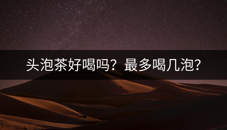 頭泡茶好喝嗎？最多喝幾泡？