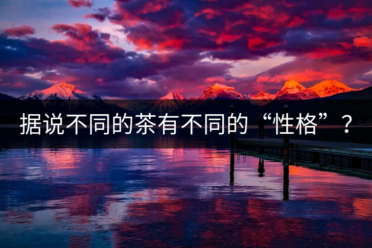 據(jù)說不同的茶有不同的“性格”？