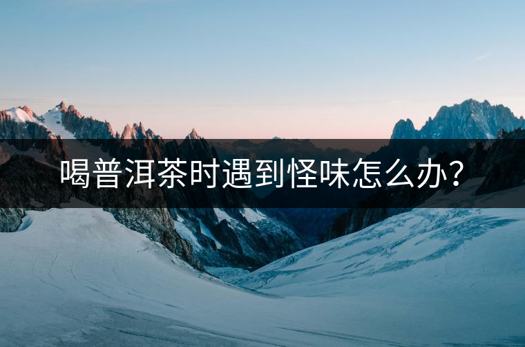 喝普洱茶時(shí)遇到怪味怎么辦？