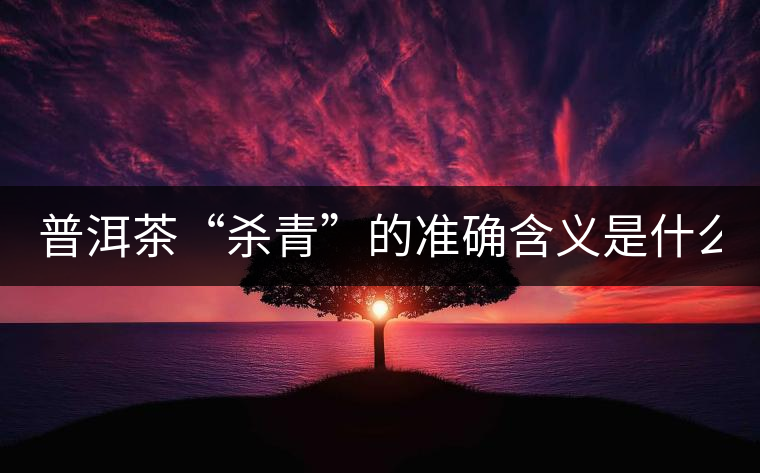 普洱茶“殺青”的準(zhǔn)確含義是什么？