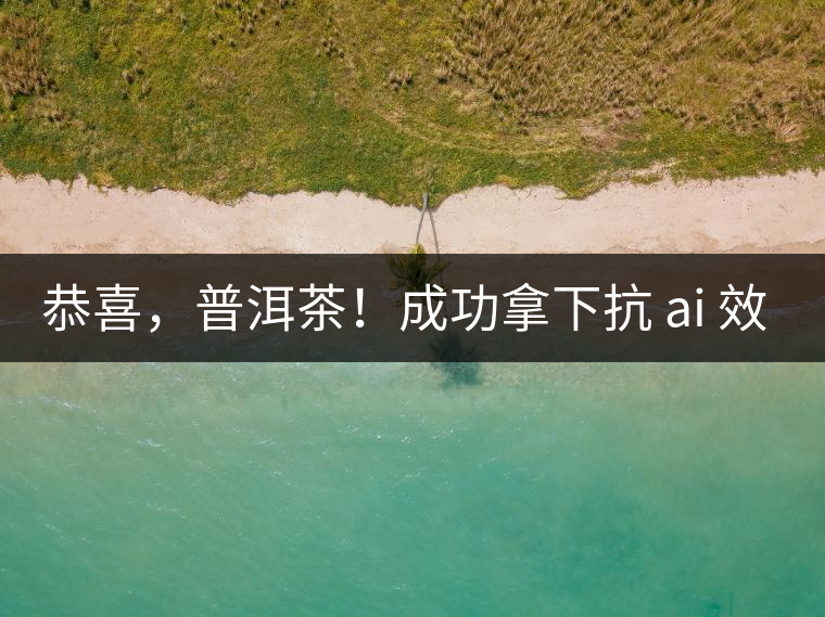 恭喜，普洱茶！成功拿下抗 ai 效果第二名！