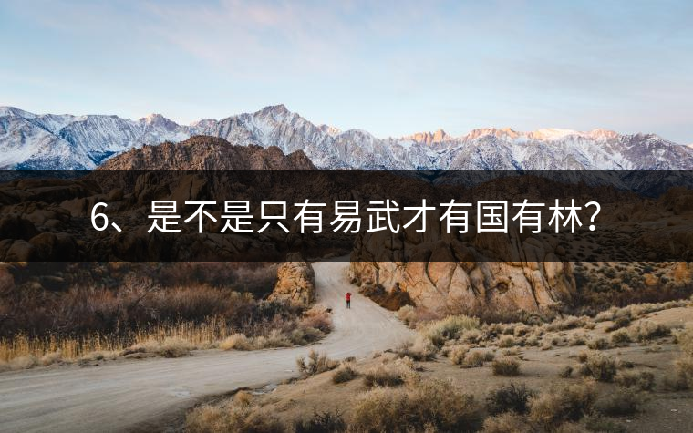 6、是不是只有易武才有國有林？