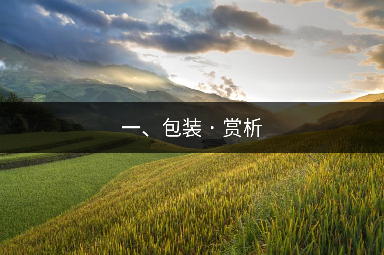 一、包裝 · 賞析