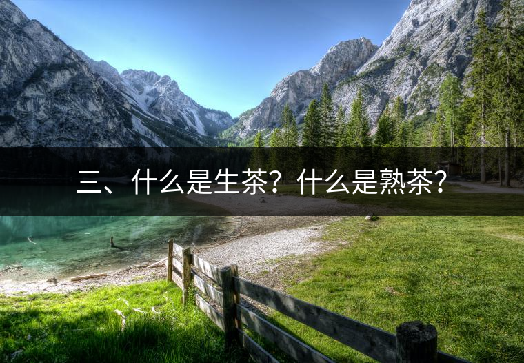 三、什么是生茶？什么是熟茶？