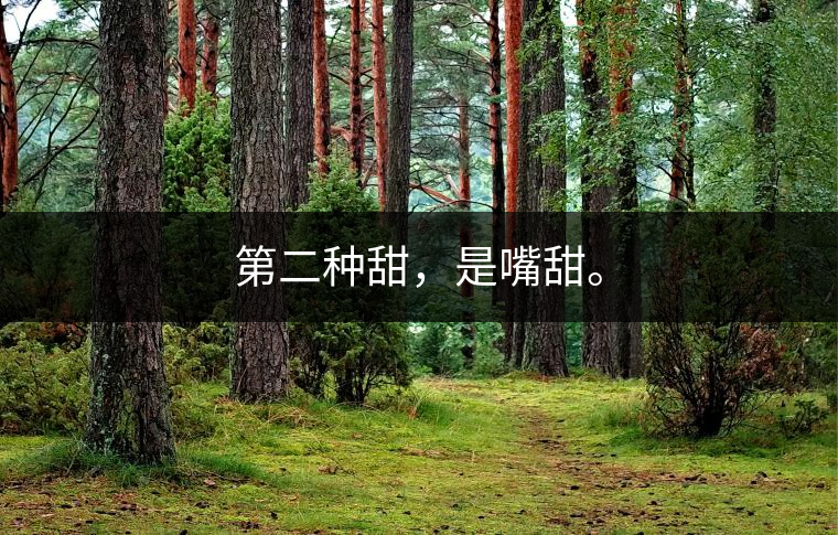 第二種甜，是嘴甜。