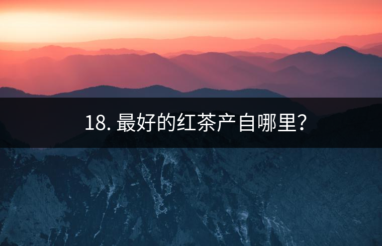 ? 18. 最好的紅茶產自哪里？